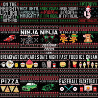 Load image into Gallery viewer, 200 Mixed Ugly Sweater Christmas Designs Bundle PNG
