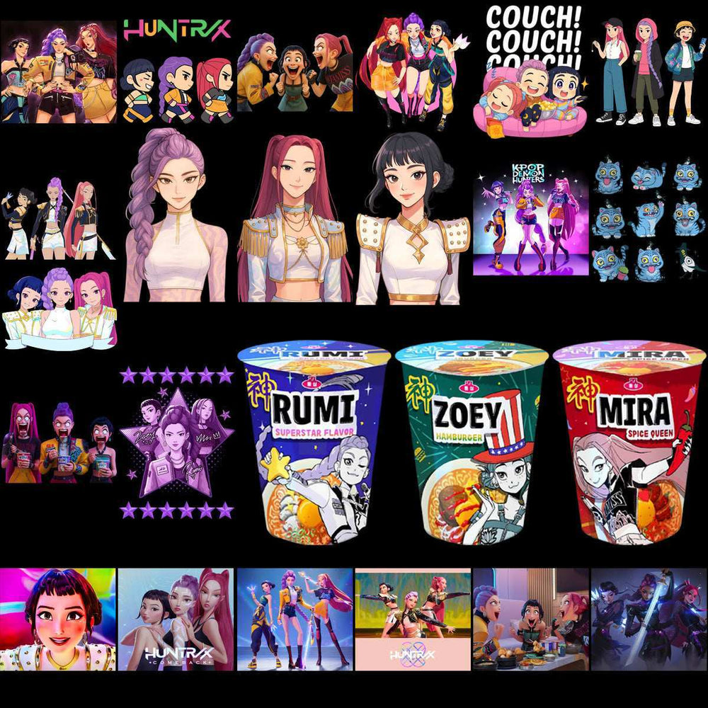 120 KPOP Saja Movie Demon Hunters Designs Bundle PNG
