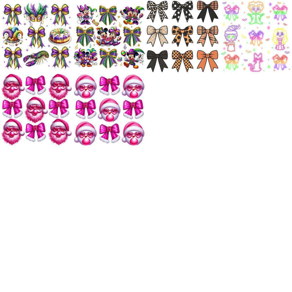 90 Events Mixed Bow Designs Bundle PNG