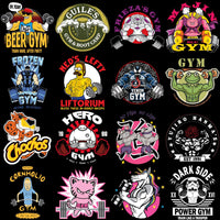 Load image into Gallery viewer, 54 GYM Fitness Popculture Designs Bundle PNG
