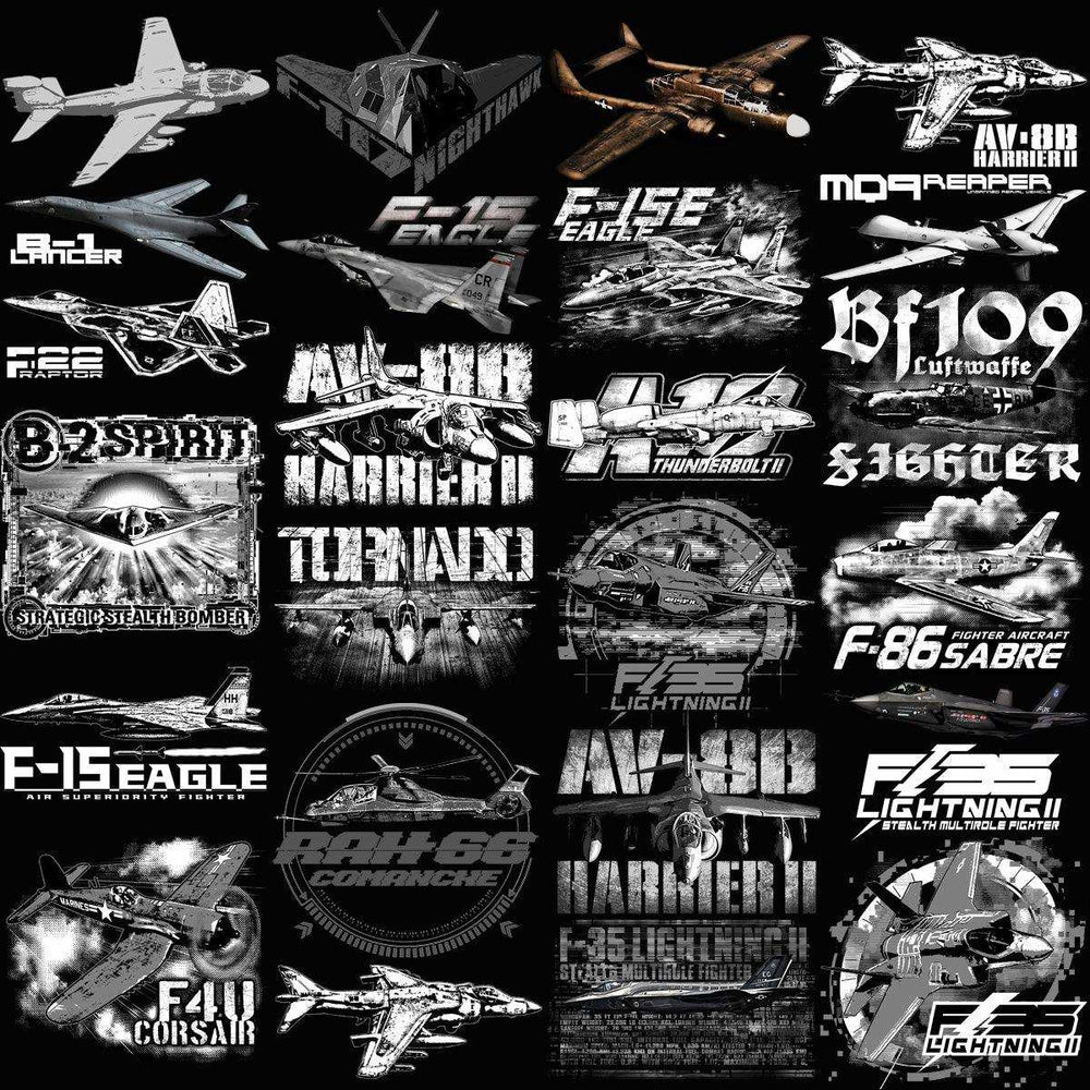 133 Aircrafts Military Airplane Designs Bundle PNG