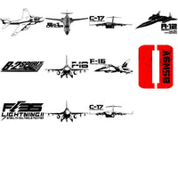 Load image into Gallery viewer, 80 Aircrafts Military Airplane Designs Bundle PNG
