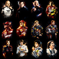 Load image into Gallery viewer, 90 Racing Best F1 Drivers Formula Halftones Designs Bundle PNG
