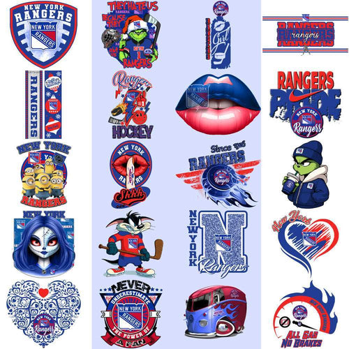 37 New York Rangers Ice Hockey Designs Bundle PNG