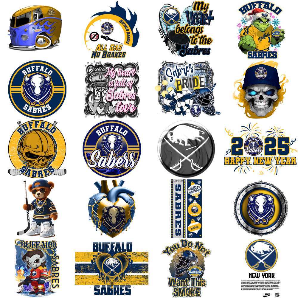40 Buffalo Sabres Ice Hockey Designs Bundle PNG