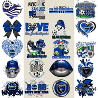 Load image into Gallery viewer, 20 San Jose Earthquakes Soccer Designs Bundle PNG
