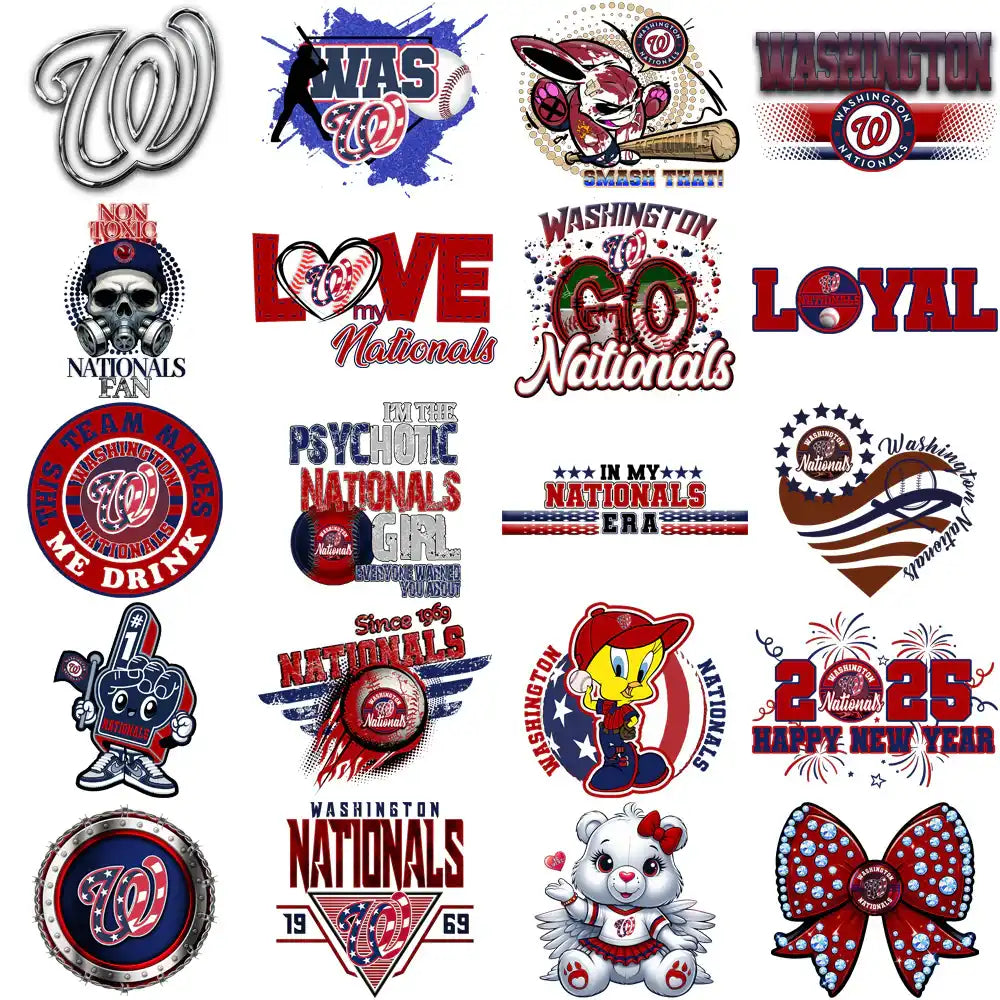 65 Washington Nationals Baseball Designs Bundle PNG