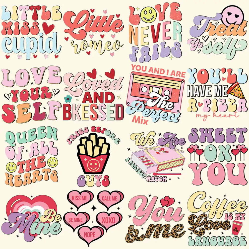 46 Big Retro Valentine Designs Bundle Png
