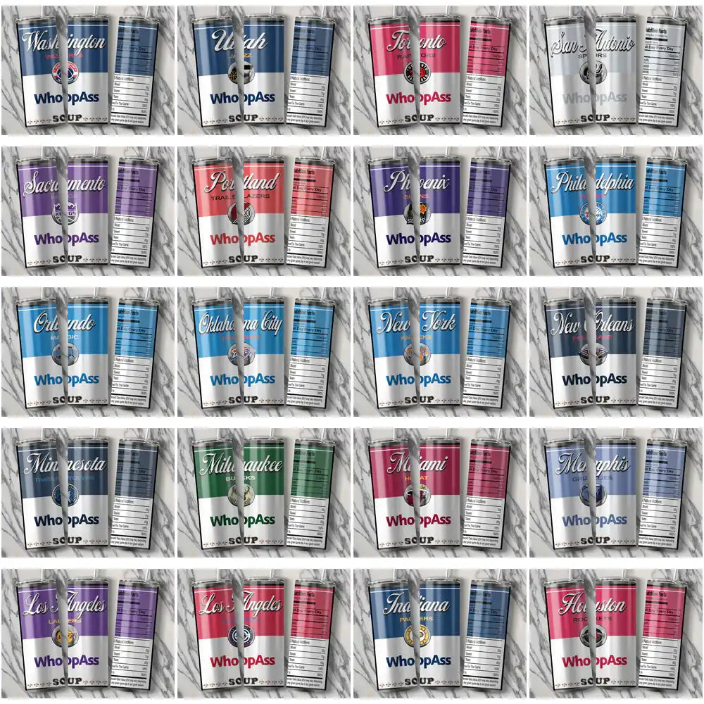 30 Basketball Teams Soup Can Tumbler Wrap Bundle JPG