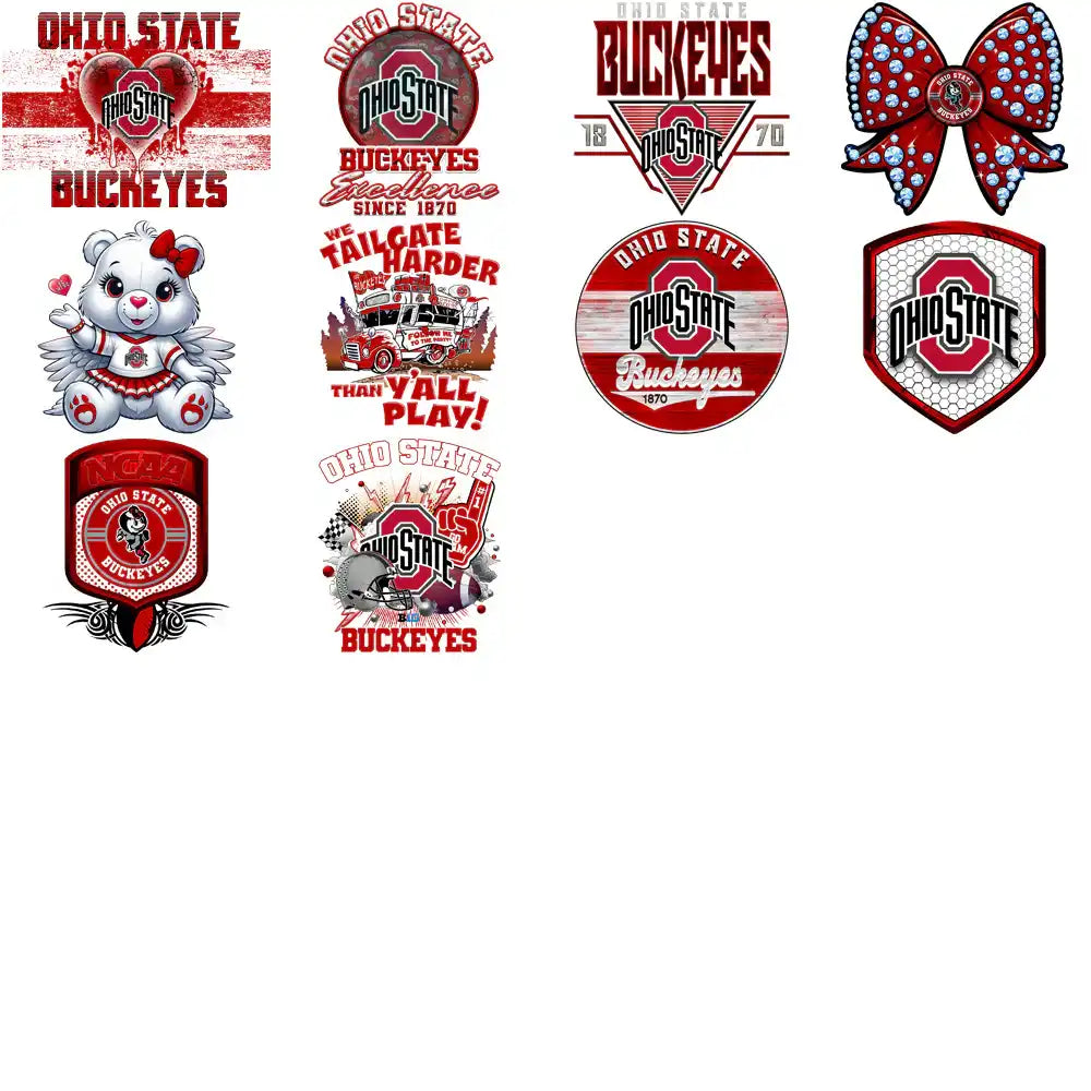 87 Ohio State Buckeyes Designs Bundle PNG