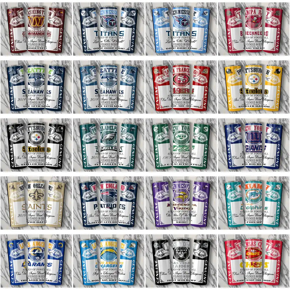 40 Football Teams Bud V1 Tumbler Wrap Bundle JPG