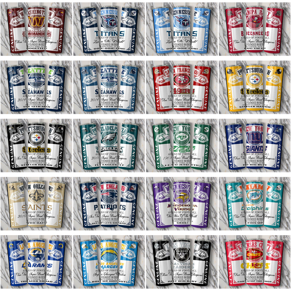 40 Football Teams Bud V1 Tumbler Wrap Bundle JPG