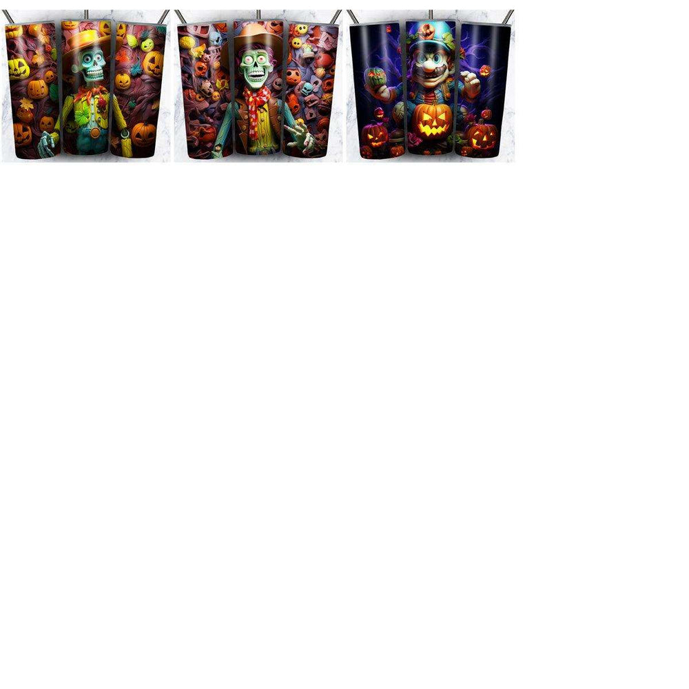 99 3D Horror Cartoon Tumbler Wrap Designs Bundle JPG