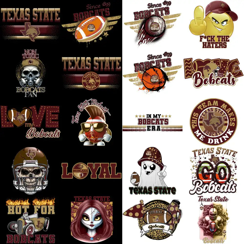 82 Texas State Bobcats Designs Bundle PNG