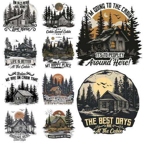 9 Cabin Life In The Woods Designs Bundle PNG