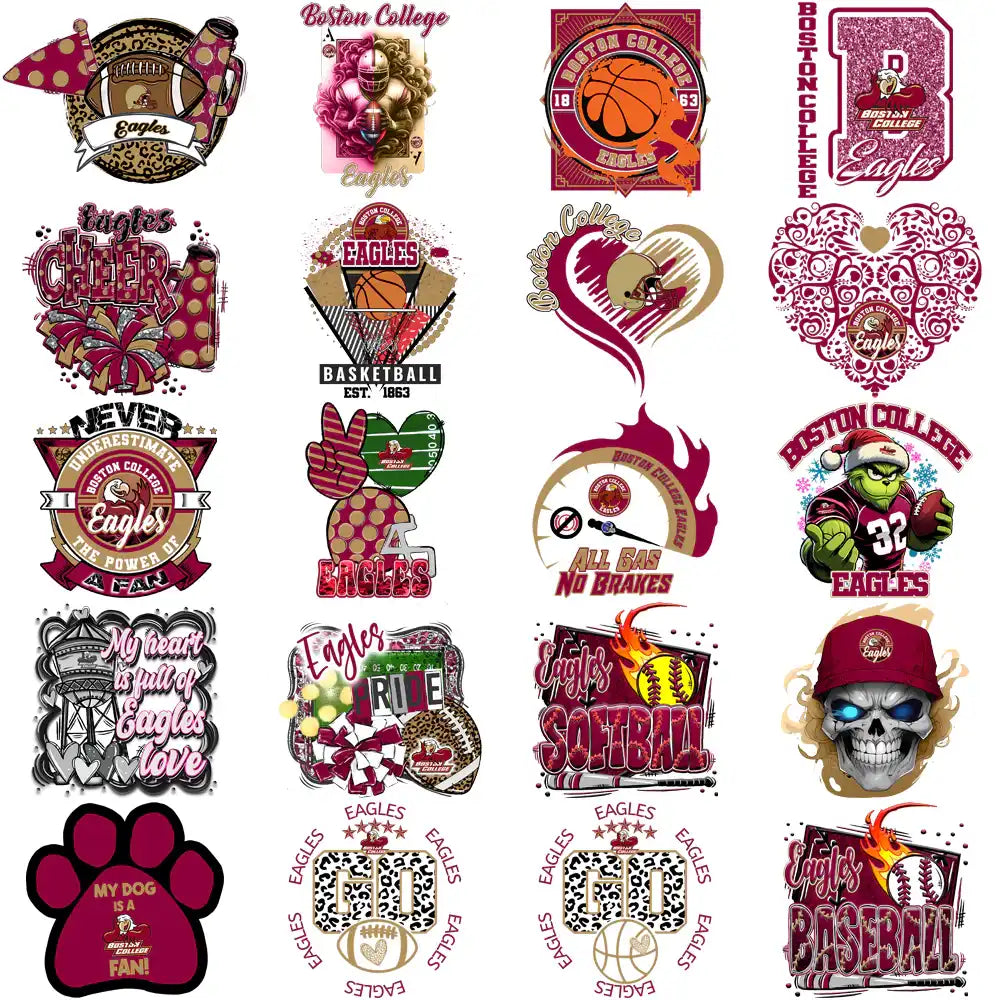 73 Boston College Eagles Designs Bundle PNG