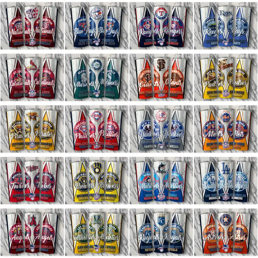 30 Baseball Teams Sports v1 Tumbler Wrap Bundle JPG