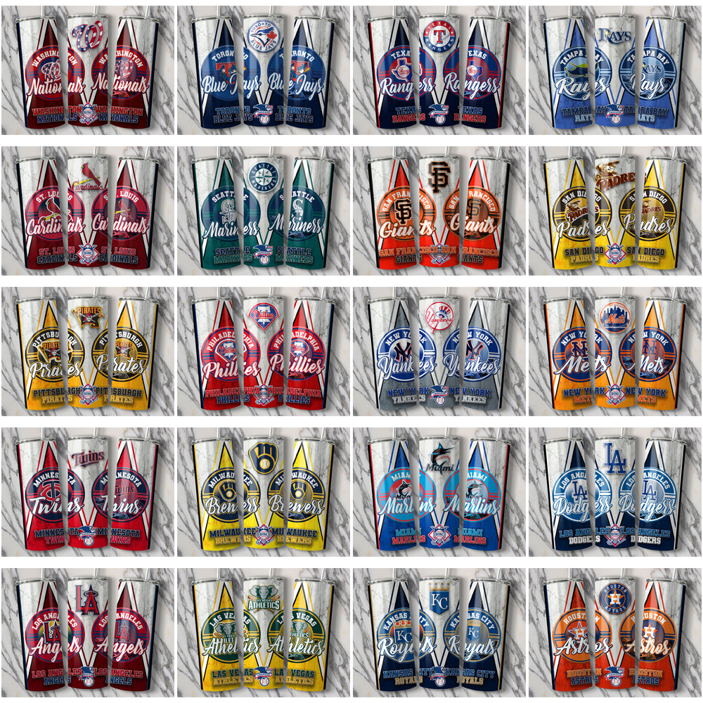 30 Baseball Teams Sports v1 Tumbler Wrap Bundle JPG