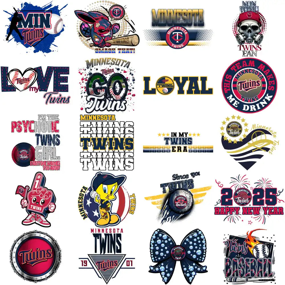 65 Minnesota Twins Baseball Designs Bundle PNG