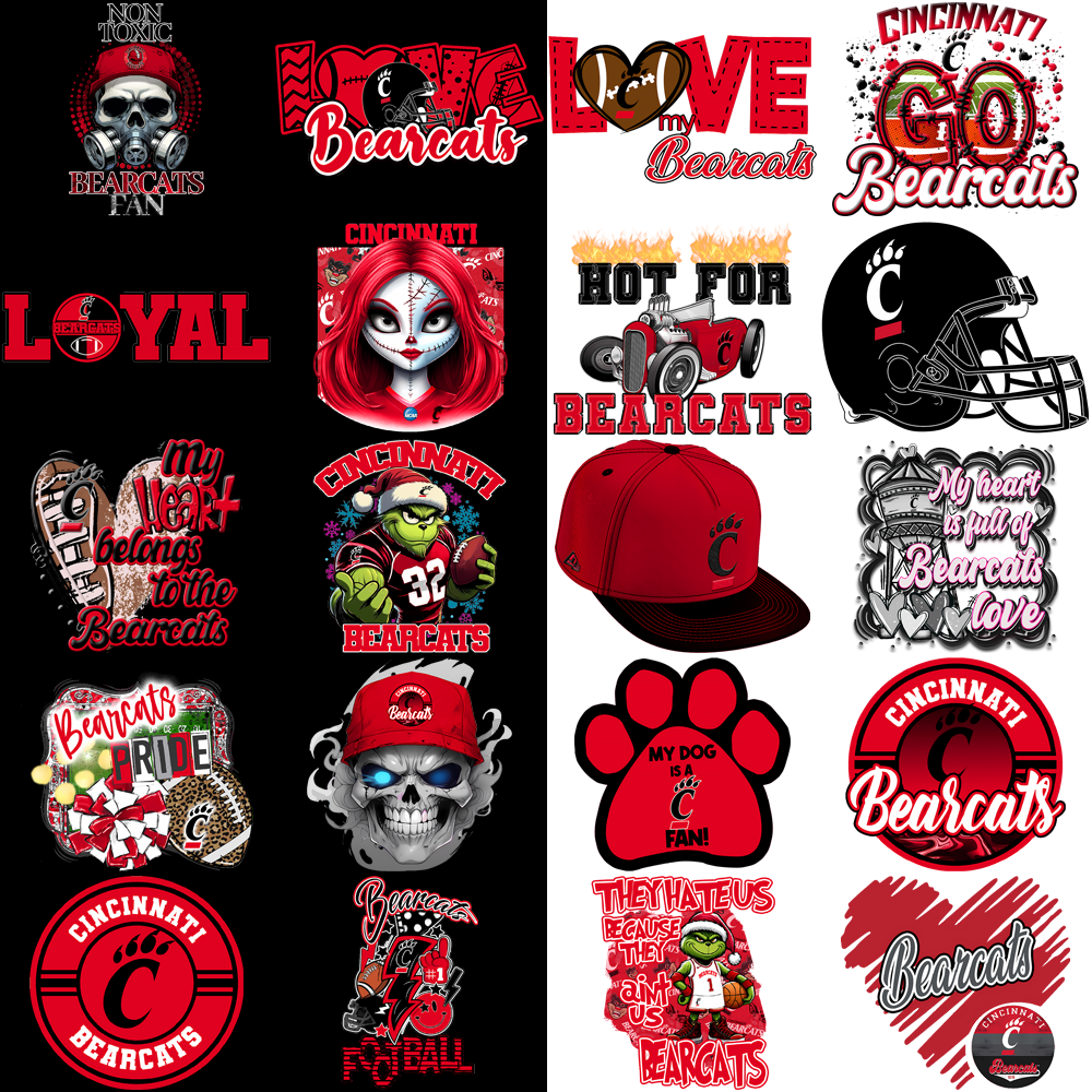 35 Cincinnati Bearcats Designs Bundle PNG
