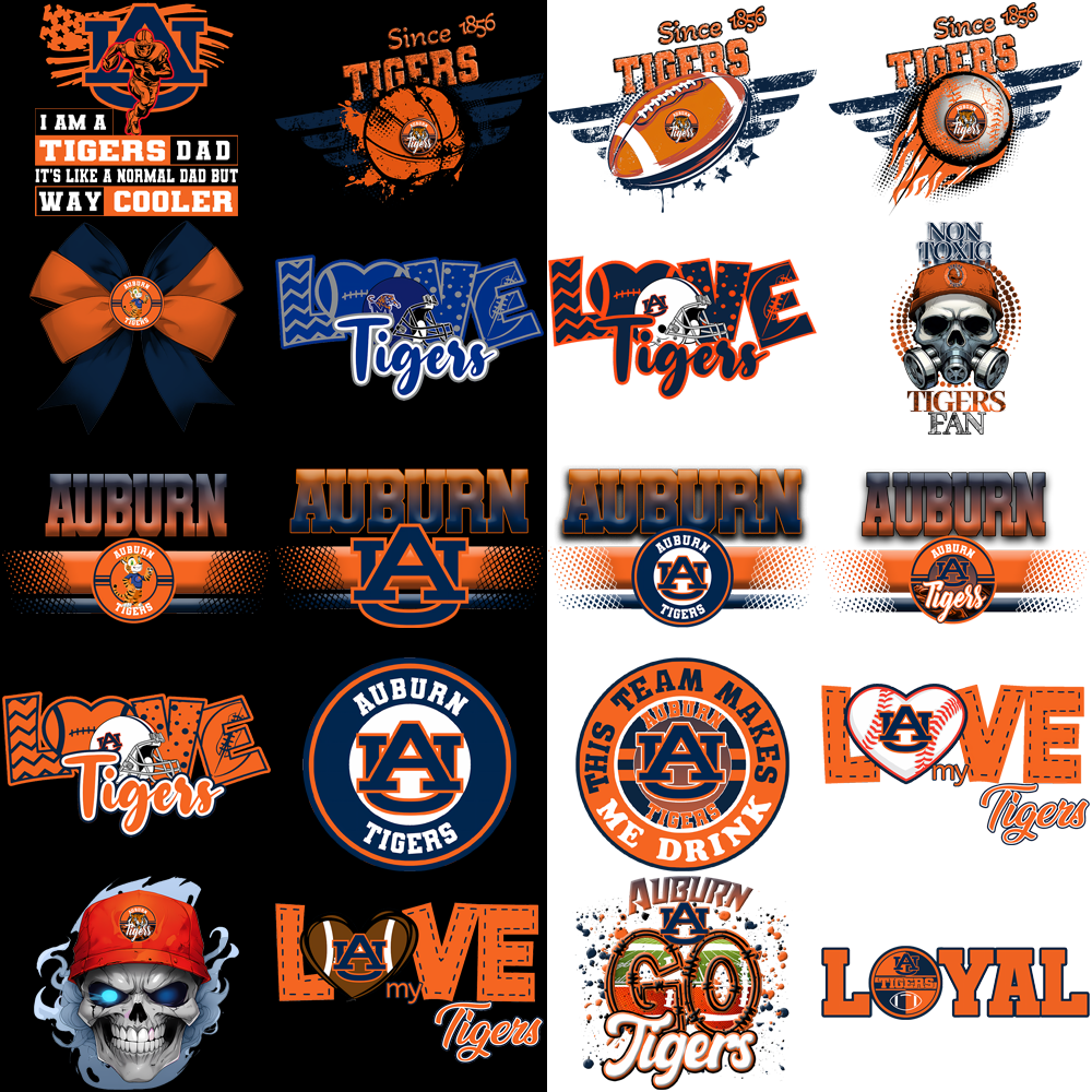95 Auburn Tigers Designs Bundle PNG