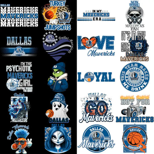 56 Dallas Mavericks Basketball Designs Bundle PNG