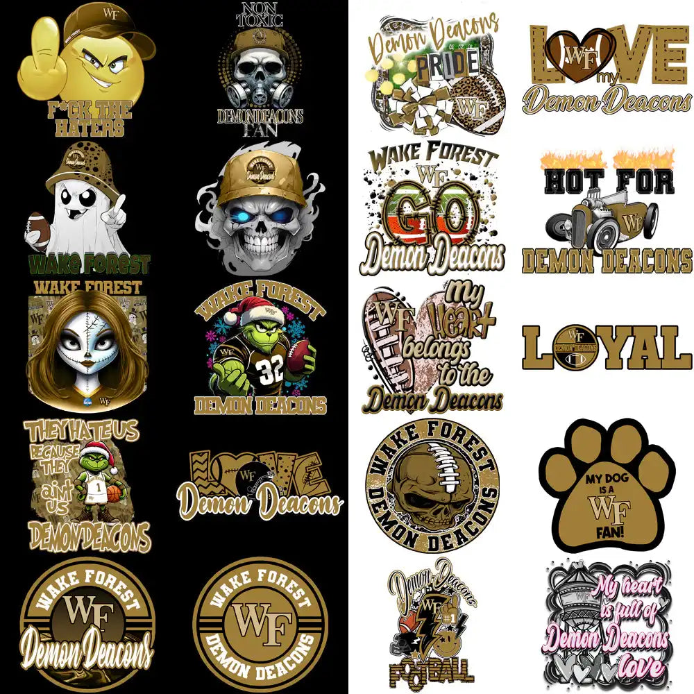 31 Wake Forest Demon Deacons Designs Bundle PNG