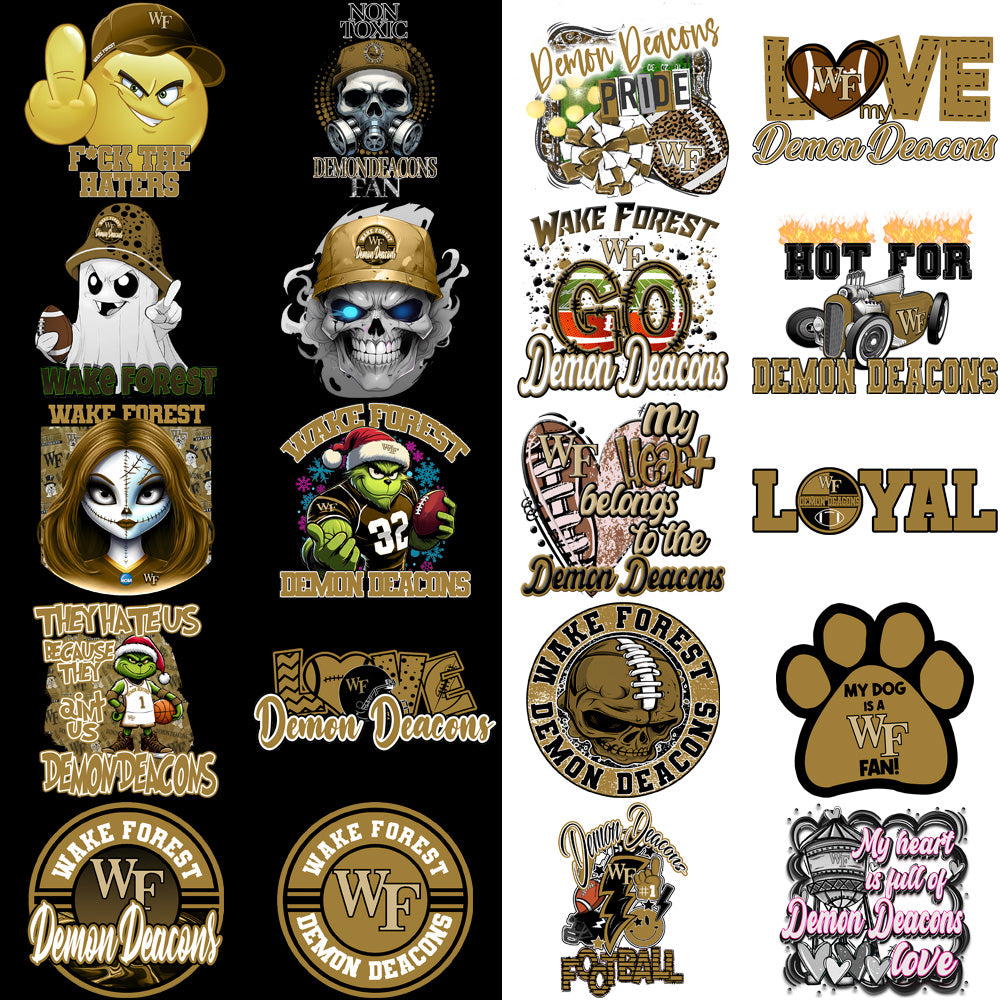 31 Wake Forest Demon Deacons Designs Bundle PNG