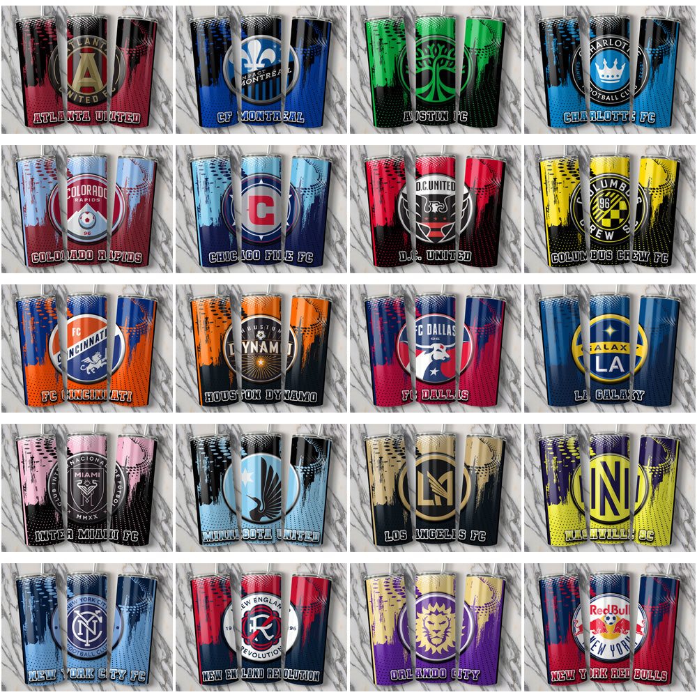 30 Soccer USA Teams Dot Logo Tumbler Wrap Bundle JPG