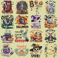 Load image into Gallery viewer, 19 Funny Skelton Halloween Designs Bundle PNG
