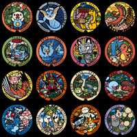 Load image into Gallery viewer, 155 Circle Pokefuta Japanese Manhole ball Poke Designs Bundle PNG
