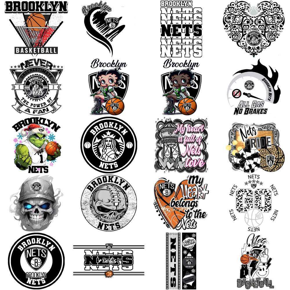56 Brooklyn Nets Basketball Designs Bundle PNG