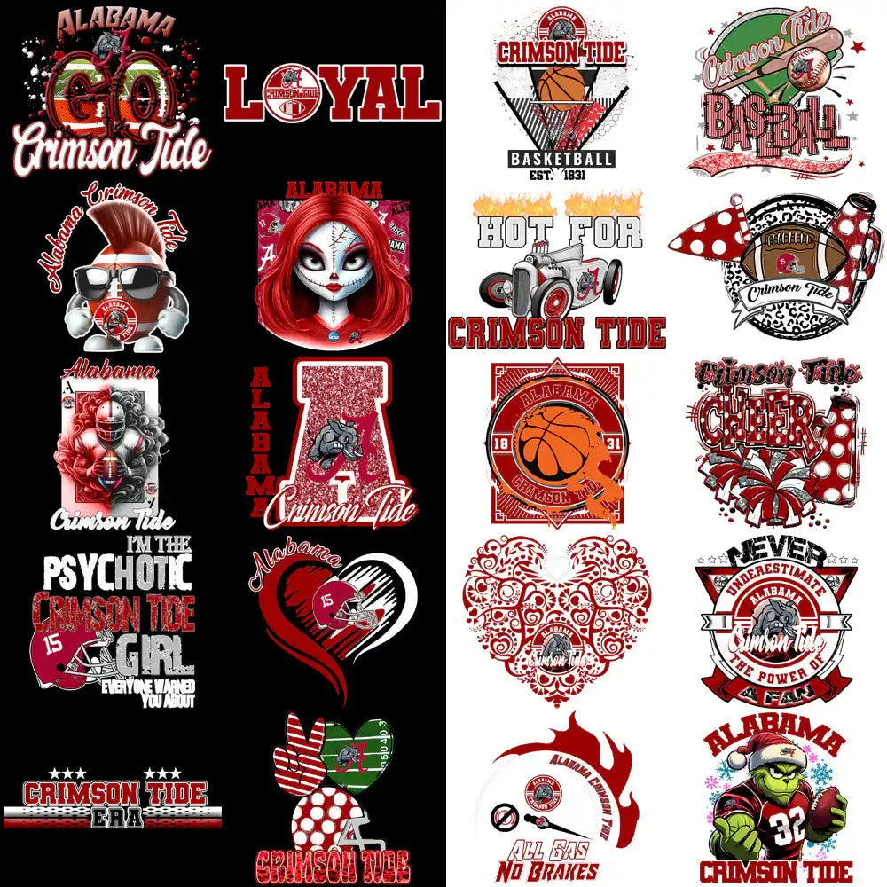73 Alabama Crimson Tide Designs Bundle PNG
