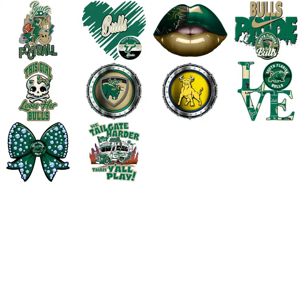30 South Florida Bulls Designs Bundle PNG