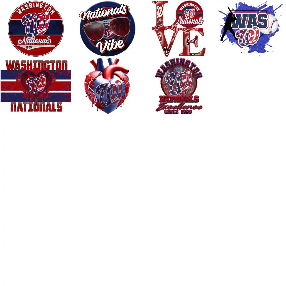 65 Washington Nationals Baseball Designs Bundle PNG