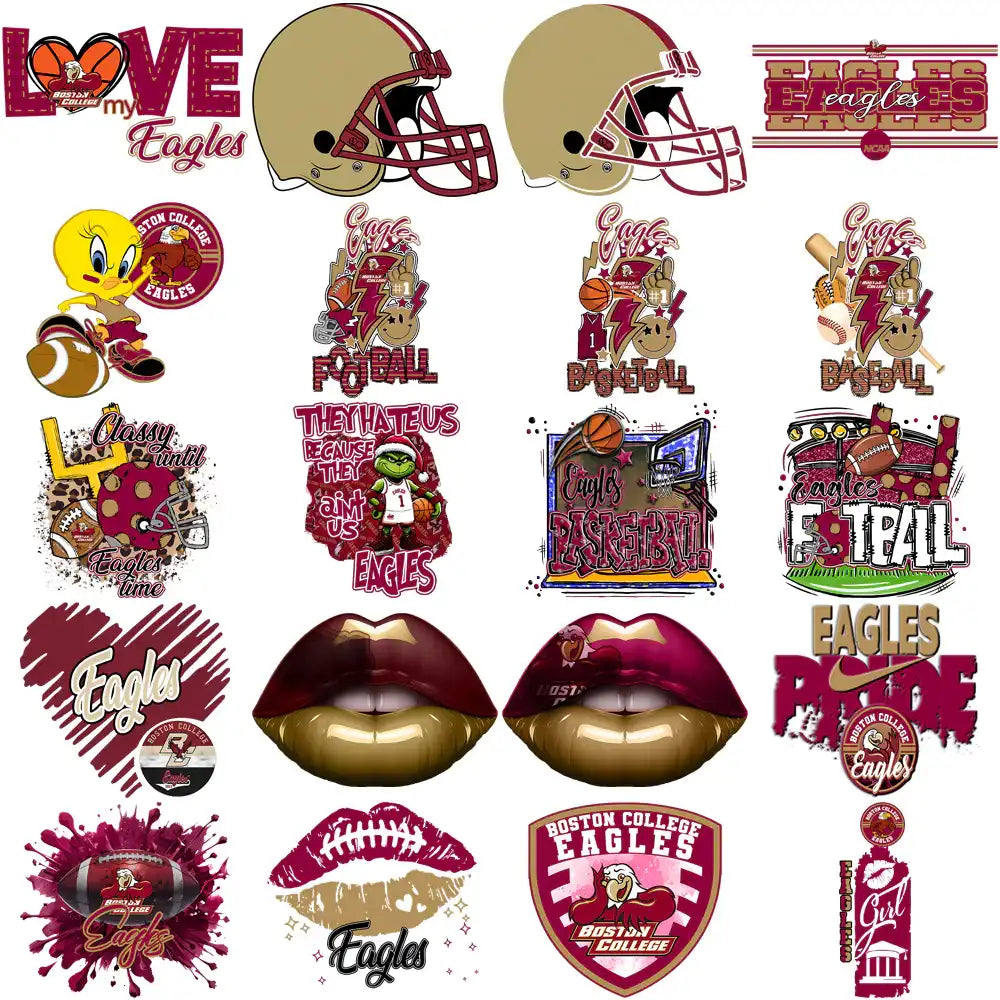 73 Boston College Eagles Designs Bundle PNG