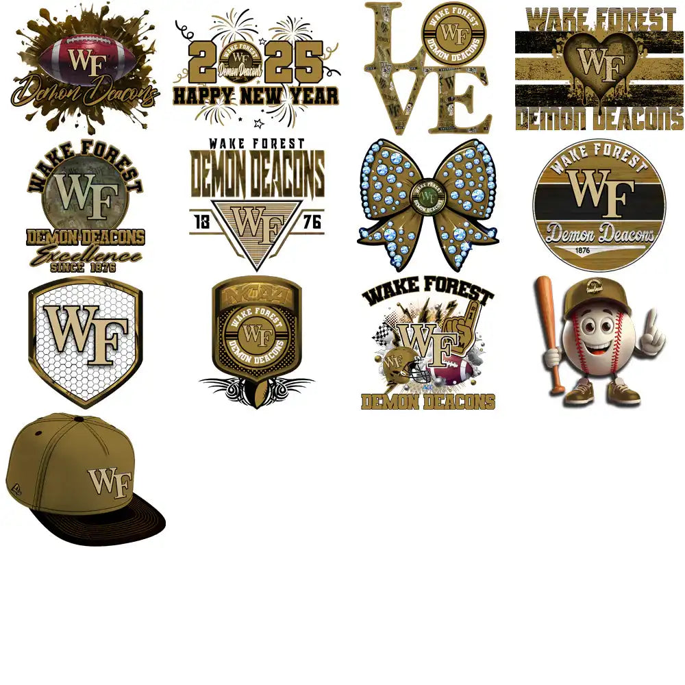 31 Wake Forest Demon Deacons Designs Bundle PNG