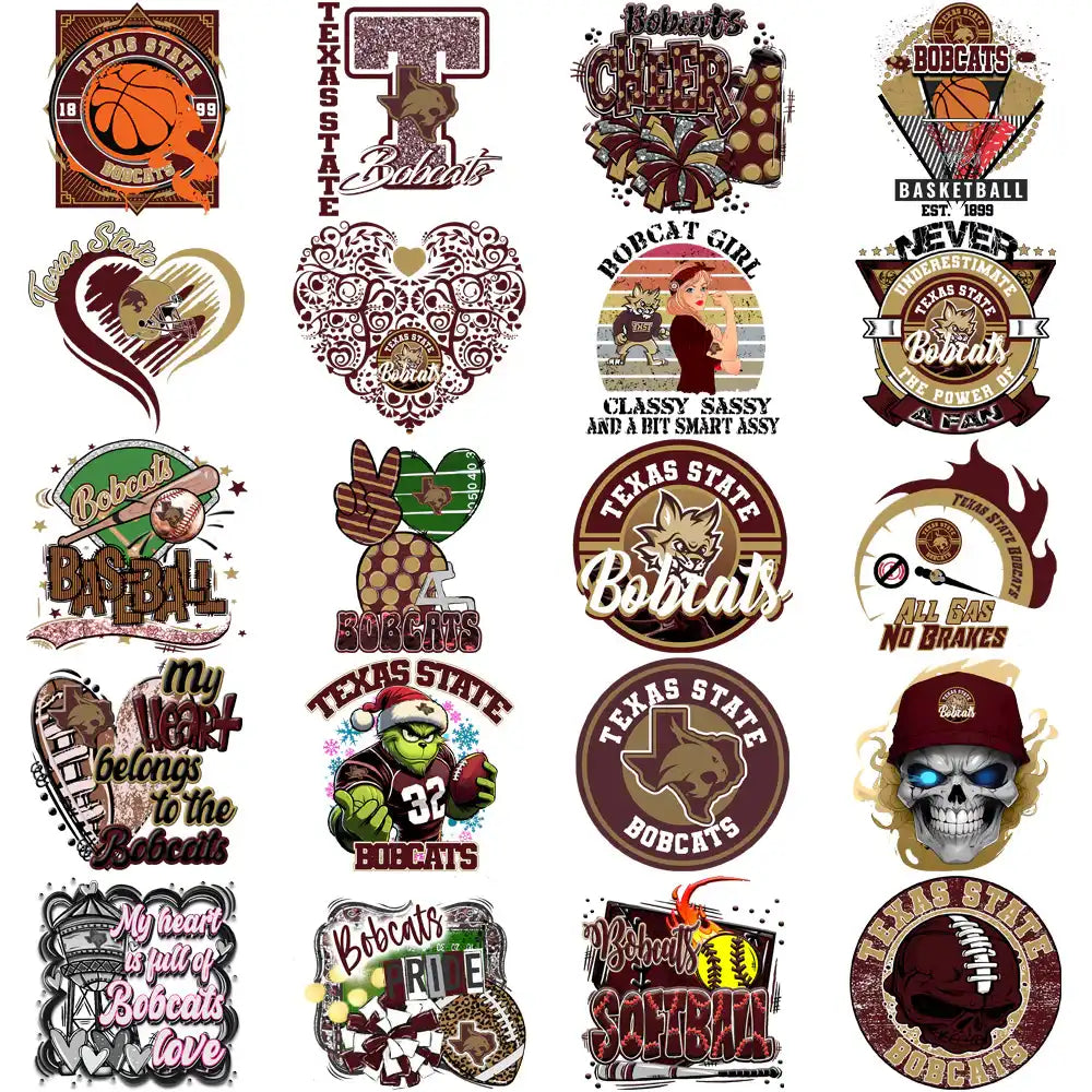 82 Texas State Bobcats Designs Bundle PNG