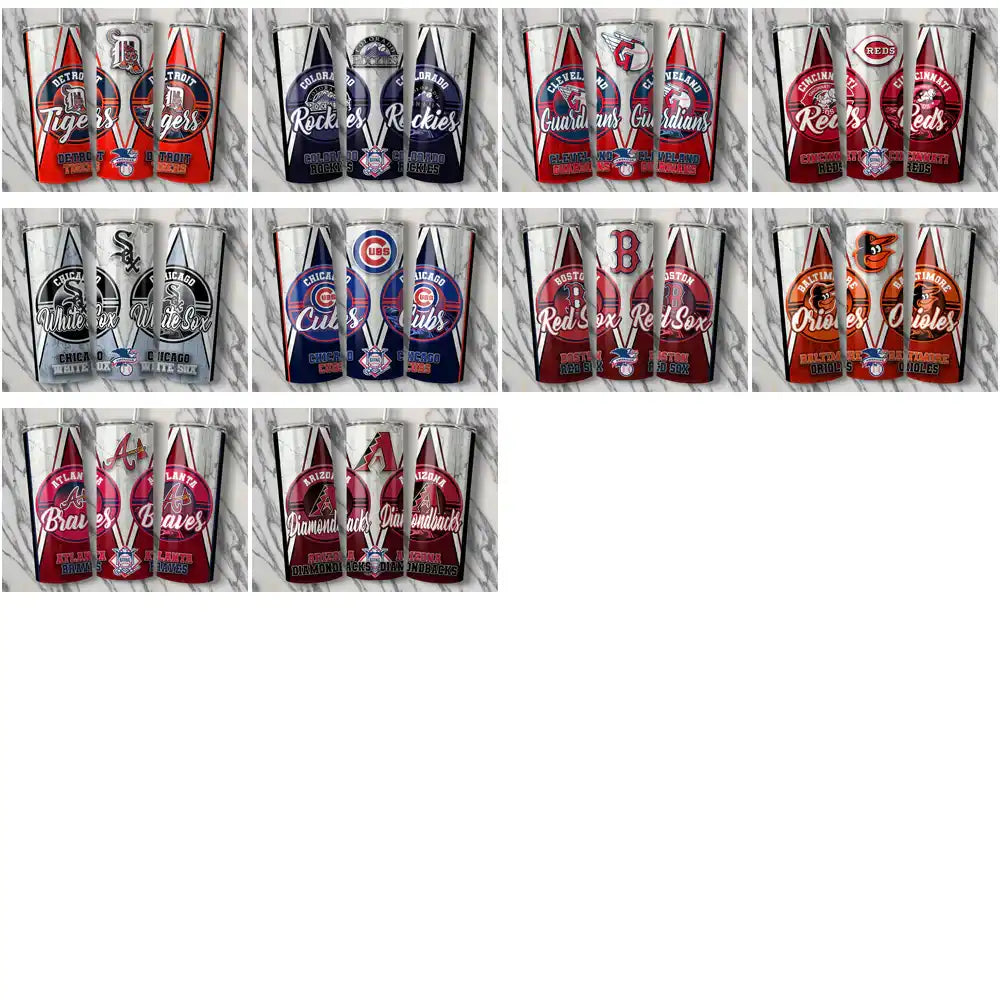 30 Baseball Teams Sports v1 Tumbler Wrap Bundle JPG