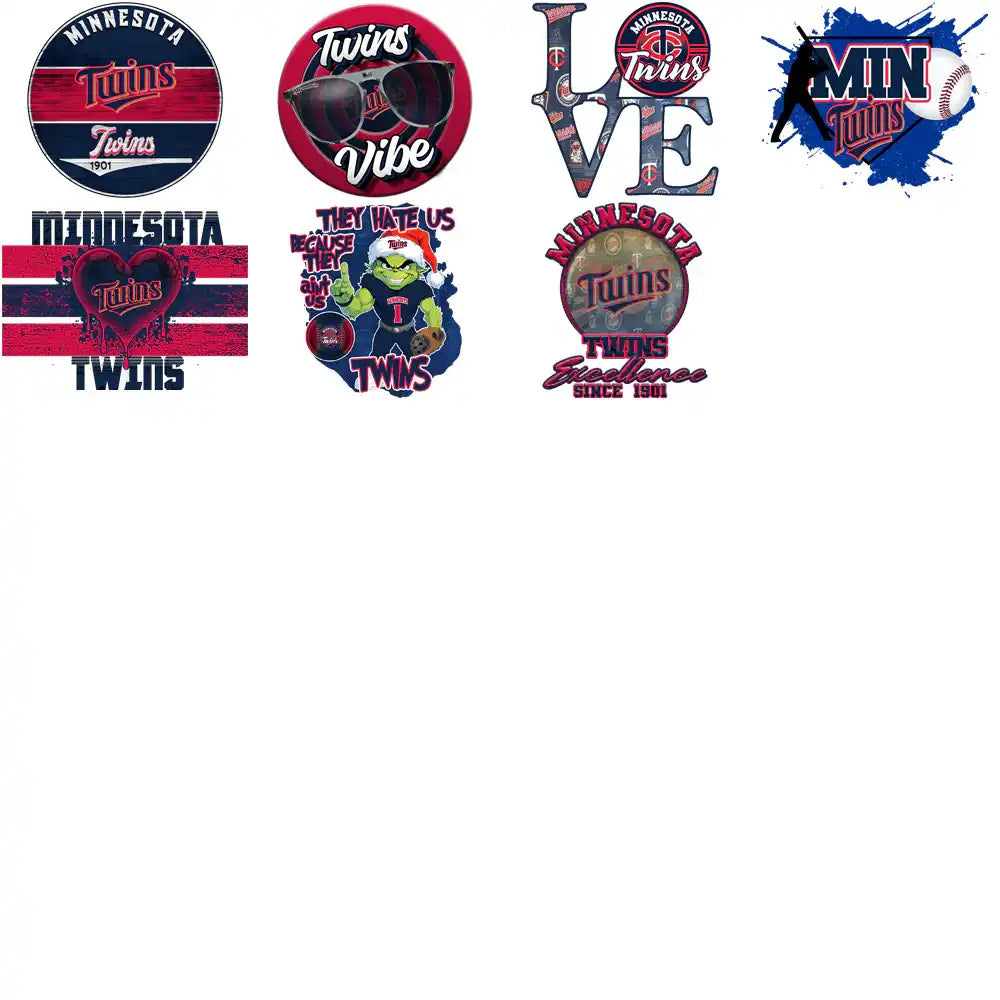 65 Minnesota Twins Baseball Designs Bundle PNG