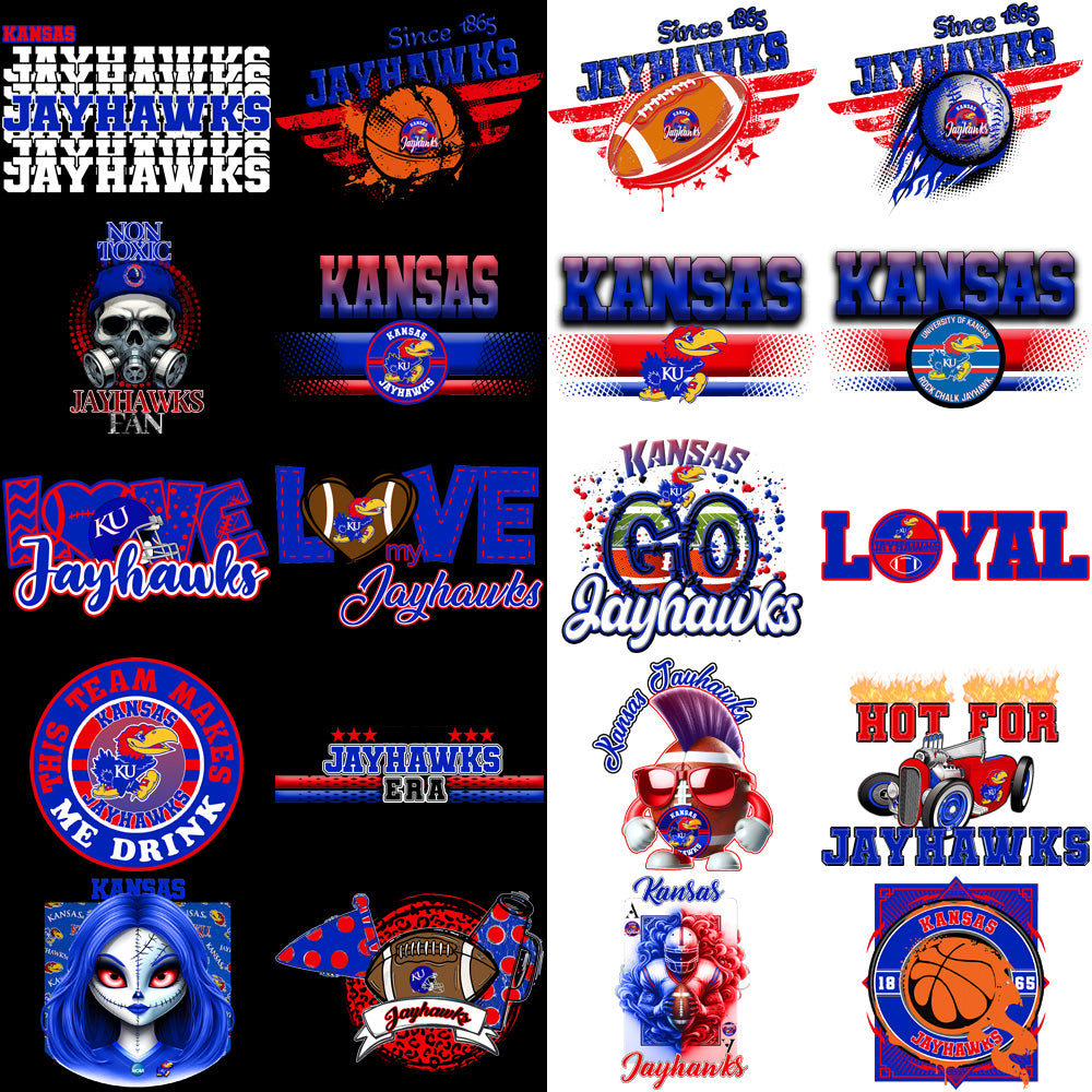 77 Kansas Jayhawks Designs Bundle PNG