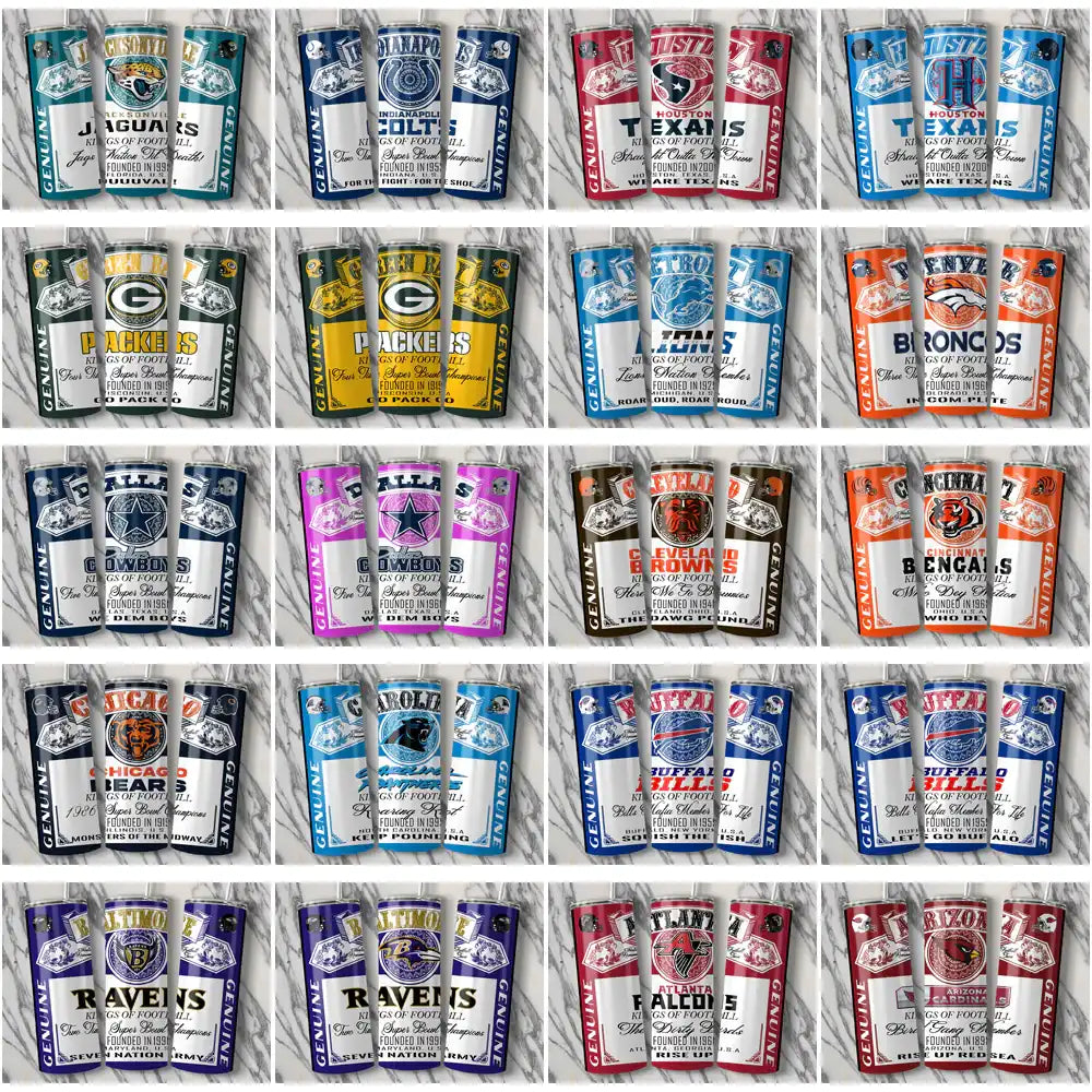 40 Football Teams Bud V1 Tumbler Wrap Bundle JPG