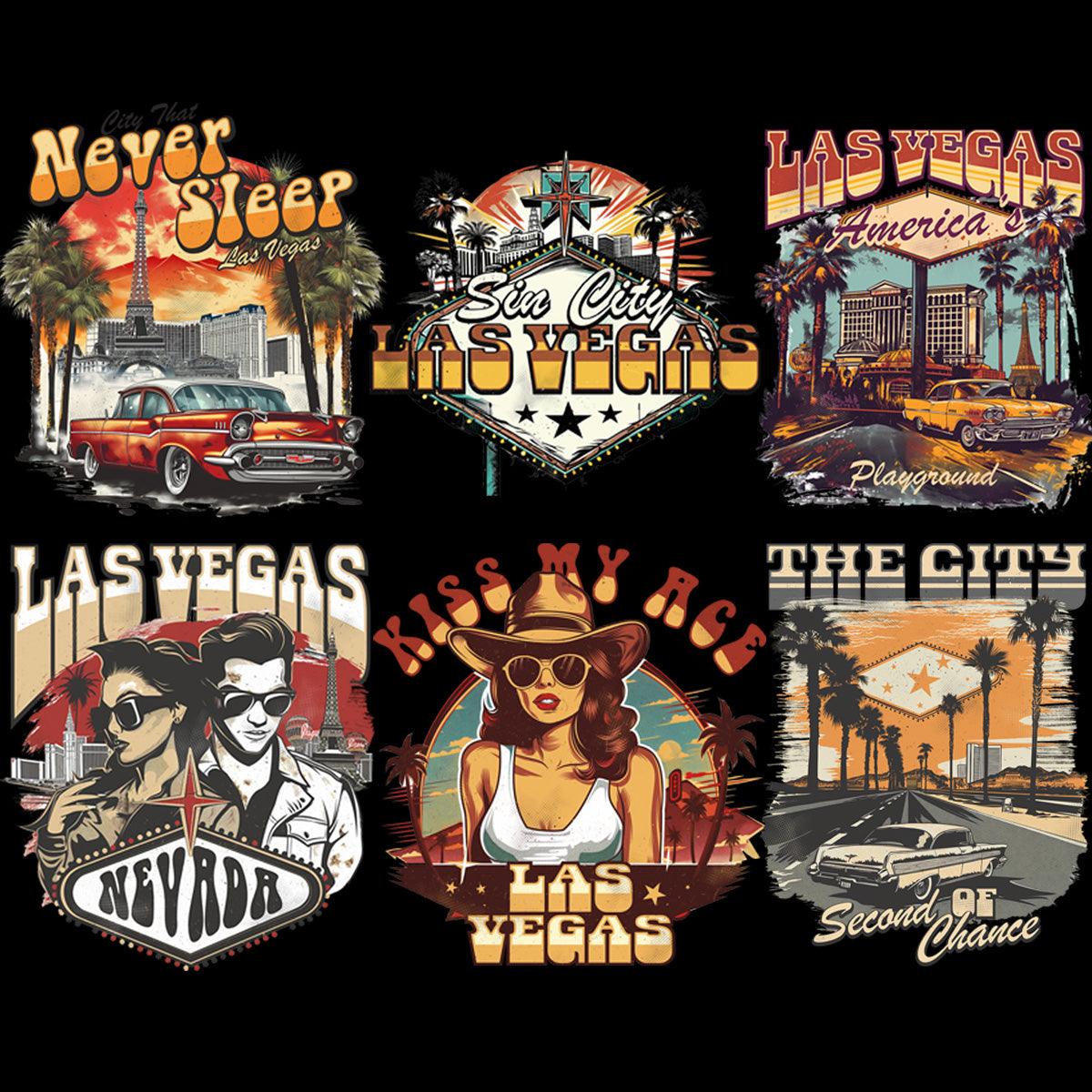 5 Las Vegas Sunset Vibes Designs Bundle PNG