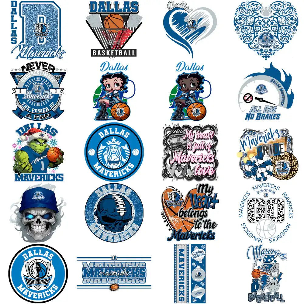 56 Dallas Mavericks Basketball Designs Bundle PNG