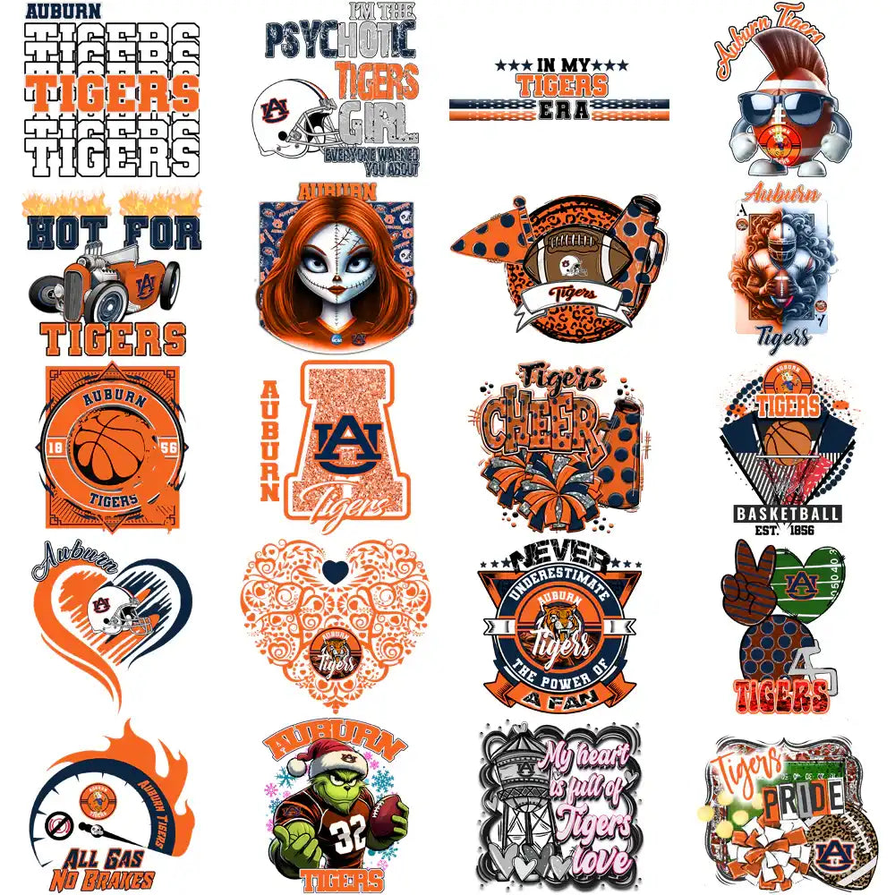 95 Auburn Tigers Designs Bundle PNG