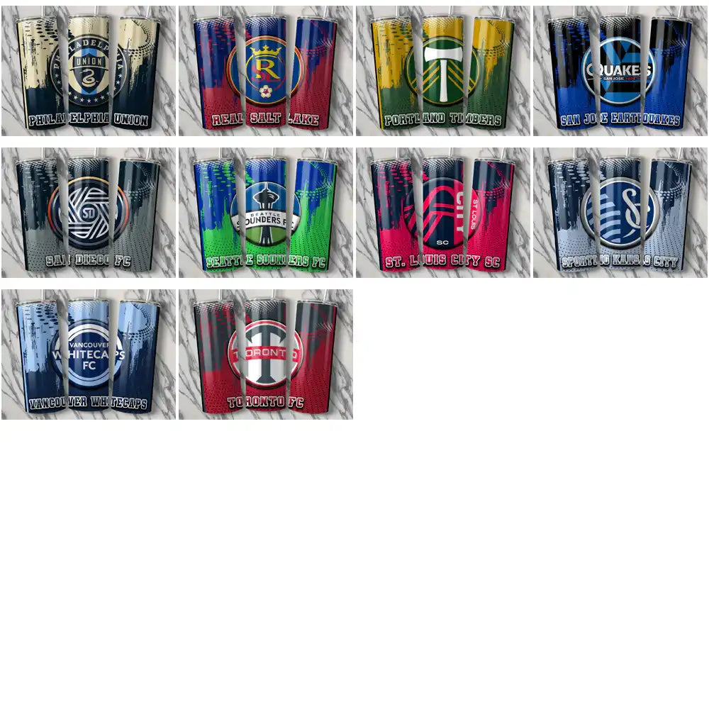 30 Soccer USA Teams Dot Logo Tumbler Wrap Bundle JPG