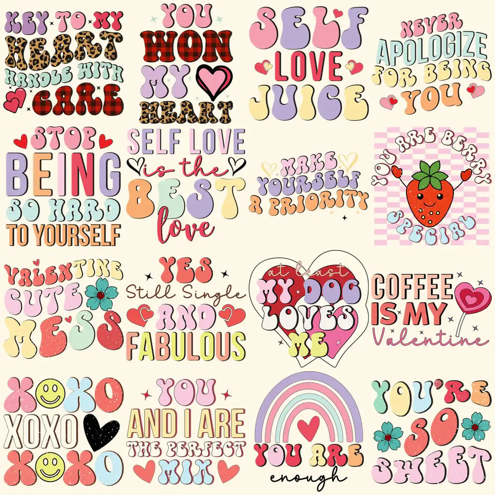46 Big Retro Valentine Designs Bundle Png