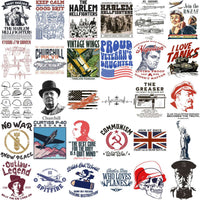 Lade Bild in die Galerieansicht, Vintage military &amp; WWII-themed print designs for DTF/DTG, embroidery, tumblers. Patriotic, historical, aircraft, tanks, heroes.
