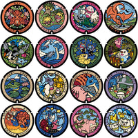 Load image into Gallery viewer, Pokémon-themed circular designs with colorful characters, ideal for DTF, DTG, embroidery, and tumbler wraps.

