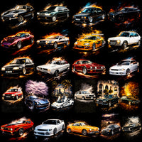 Load image into Gallery viewer, 120 Classic Timeless Cars Streetwear Halftones Designs Bundle PNG
